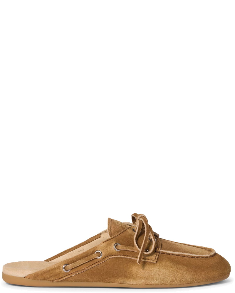 Оригінальна Sabot In Délavé Suede Leather Miu miu