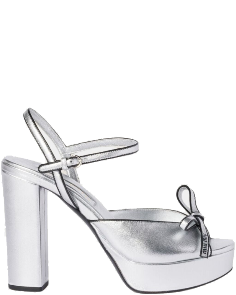 Оригінальна Mordoré Nappa Leather Platform Sandals Miu miu