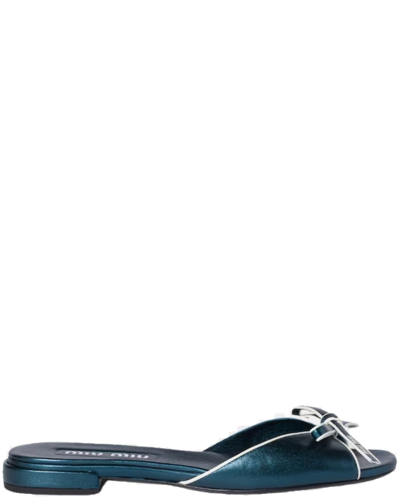 Mordoré Nappa Leather Sandals With Bow Miu miu оригінал – Купити в Україні