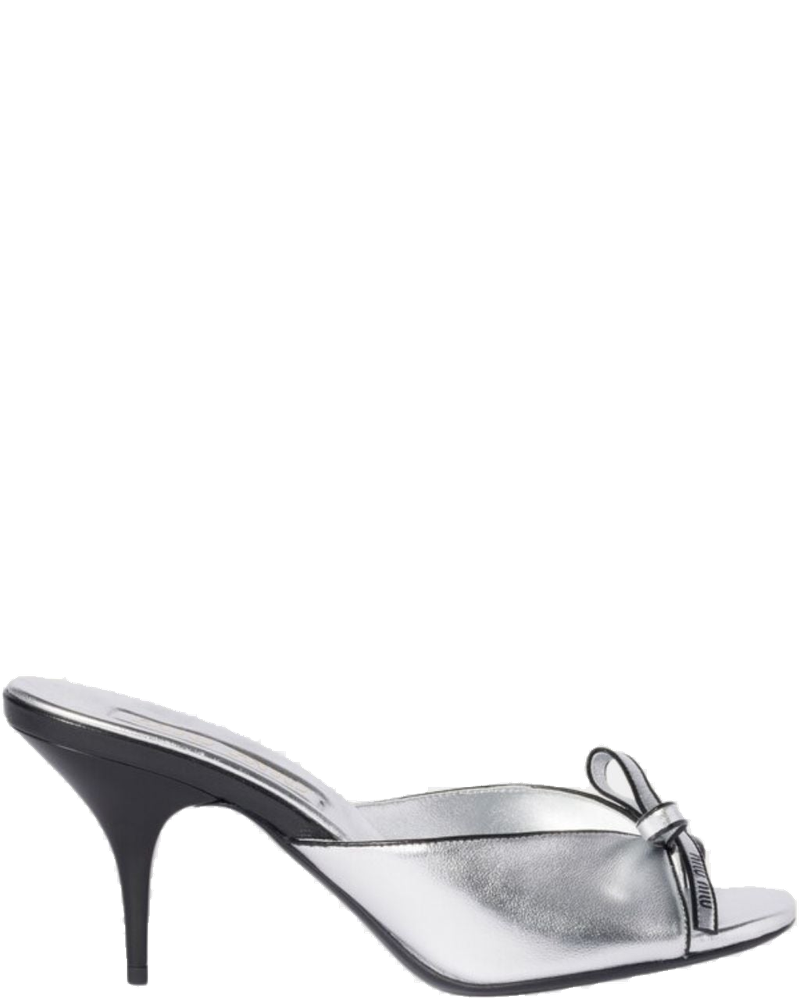 Mordoré Nappa Leather Heeled Sandals With Bow Miu miu оригінал – Купити в Україні