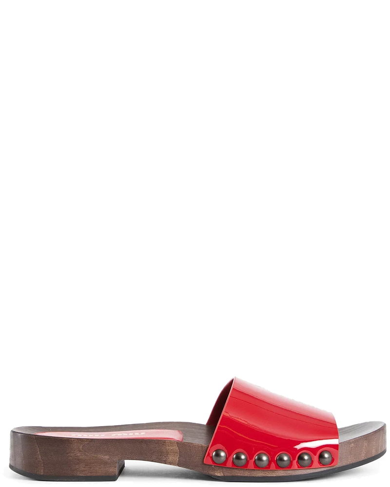 Оригінальна Patent Leather Clogs Miu miu