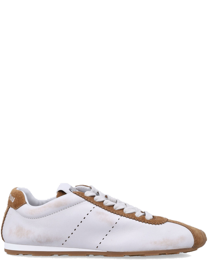 Plume Nappa Leather And Suede Womans Sneakers Miu miu – Гарантія оригінальності