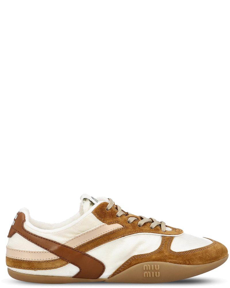 Оригінальна Gymnasium Sneakers In Fabric And Leather Miu miu
