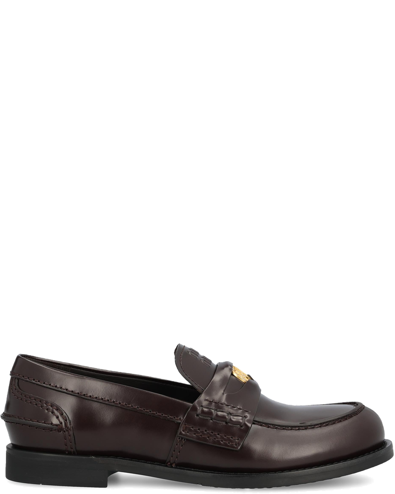 Leather Loafers In Burnished Finish Miu miu оригінал – Купити в Україні