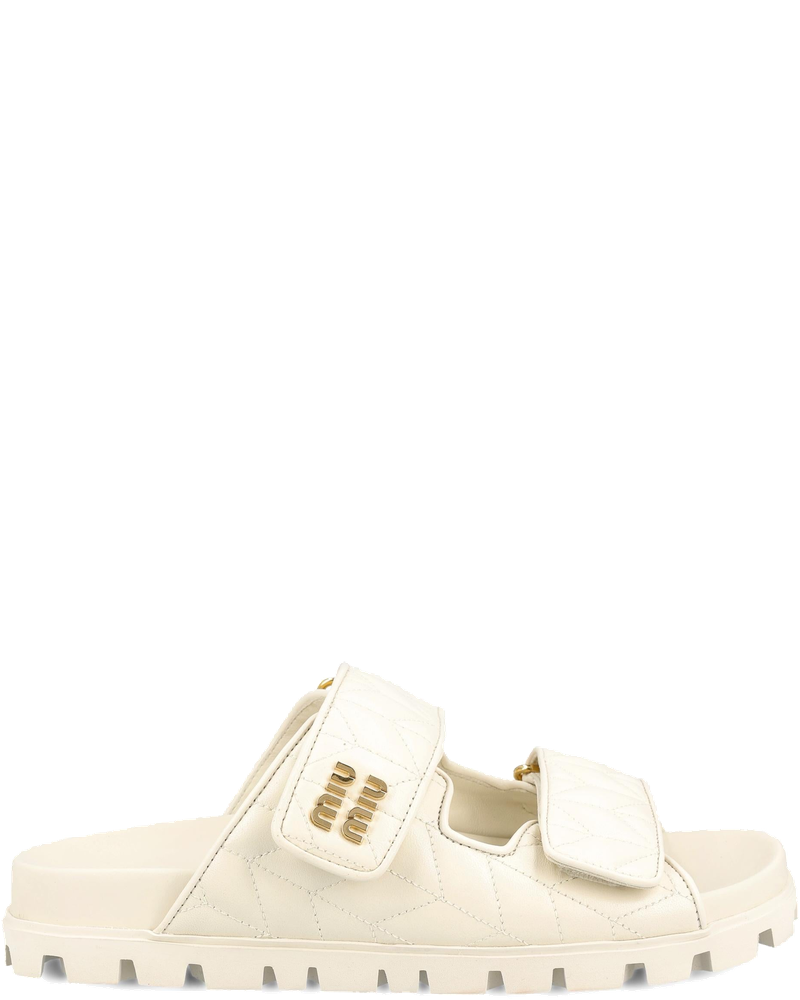 Matelassé Leather Sandals Miu miu – Гарантія оригінальності