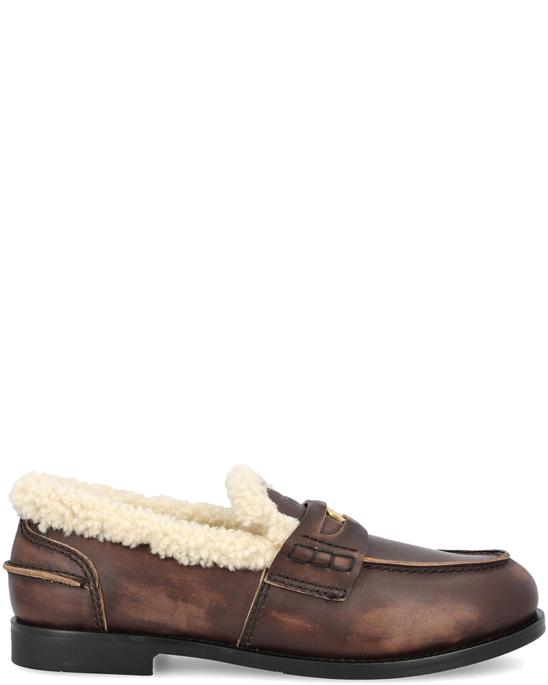 Оригінальна Leather Loafers Miu miu