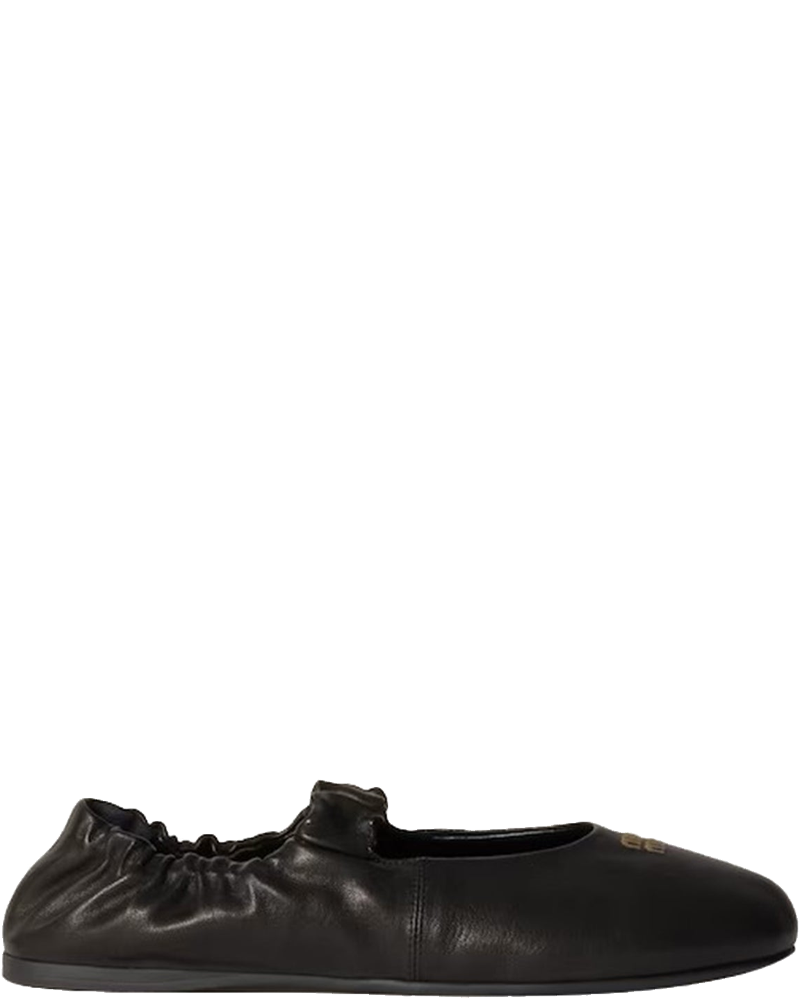 Ruched Leather Ballerinas Miu miu оригінал – Купити в Україні