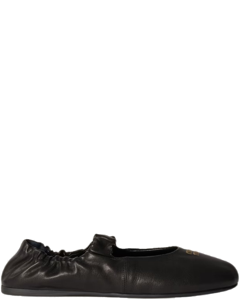 Ruches Nappa Leather Ballerinas Miu miu – Гарантія оригінальності