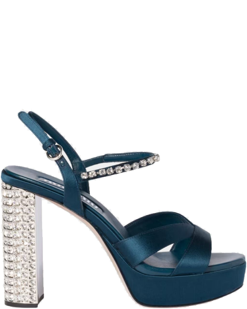 Satin Nappa Leather Platform Sandals Miu miu – Гарантія оригінальності