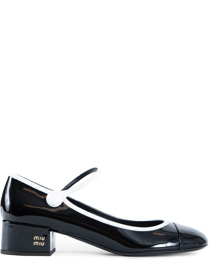 Two-Tone Patent Leather Mary Jane Pumps Miu miu – Гарантія оригінальності