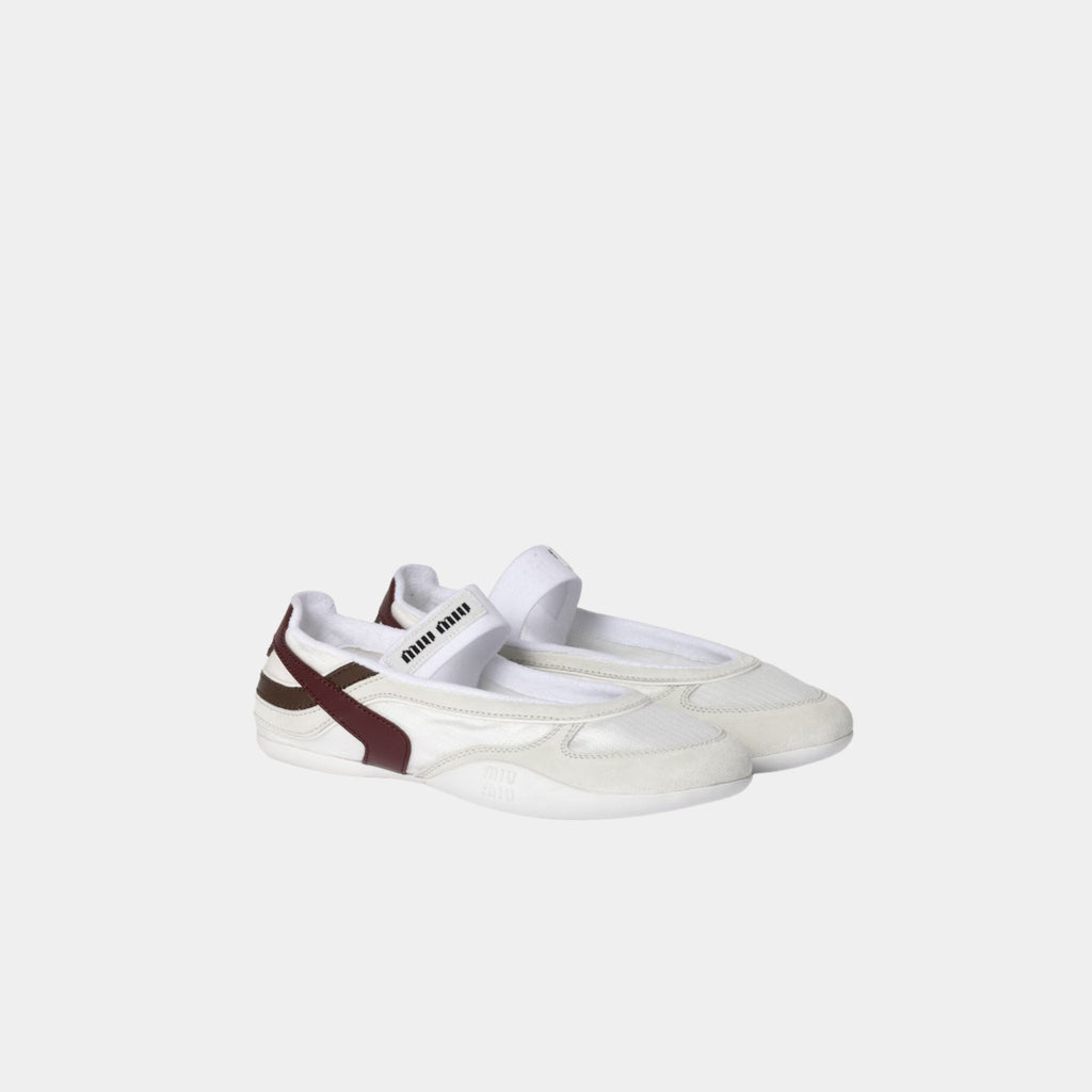 Gymnasium Technical Fabric And Suede Ballerinas Miu miu – Гарантія оригінальності – вид ззаду