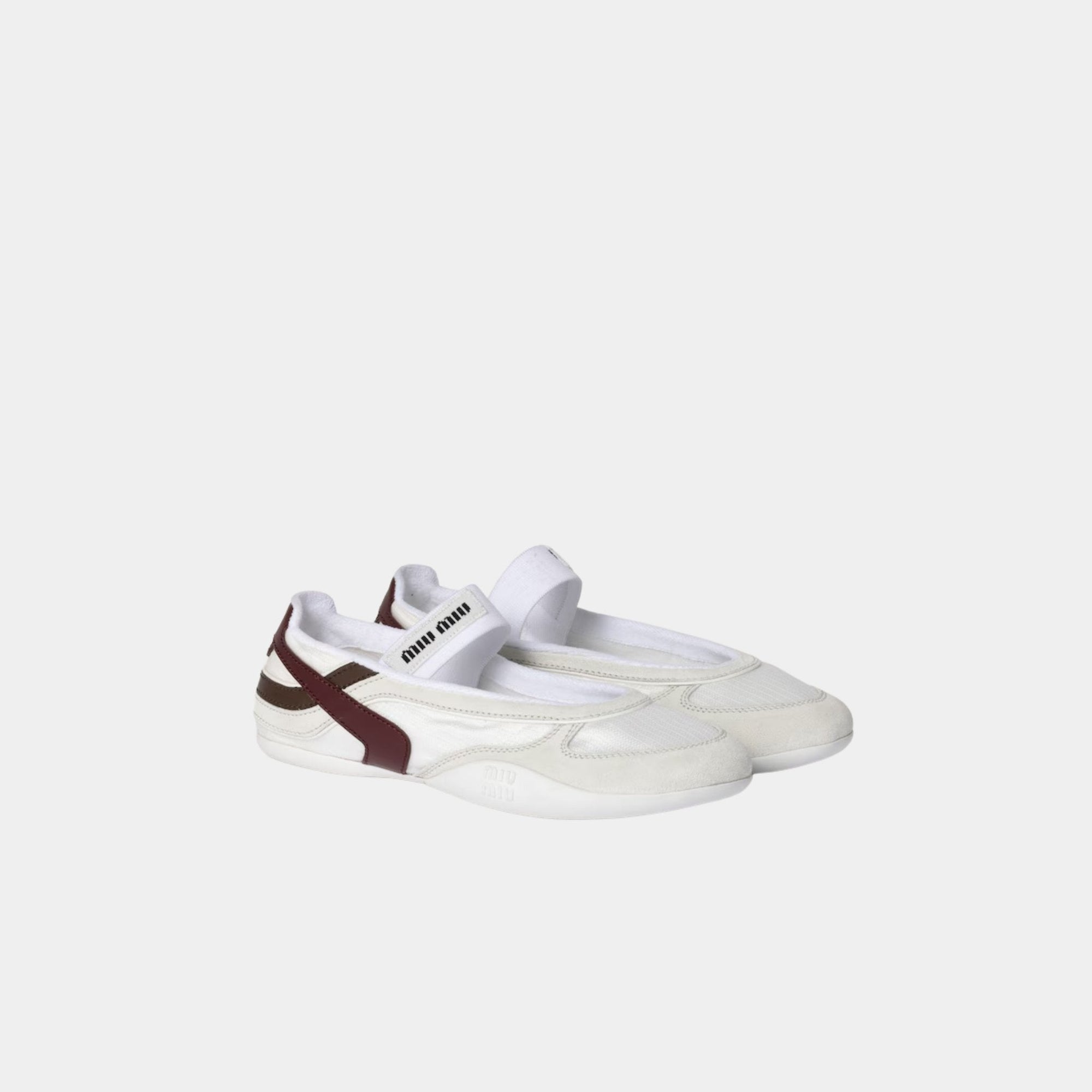 Gymnasium Technical Fabric And Suede Ballerinas Miu miu – Гарантія оригінальності – вид ззаду