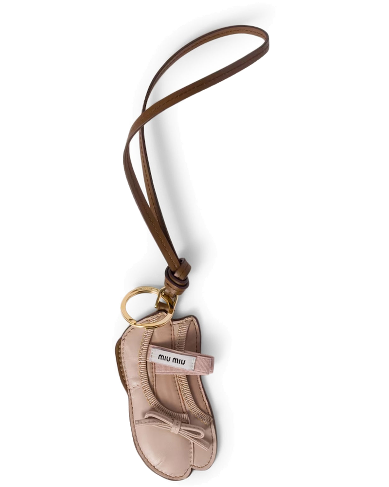 Оригінальна Trick Miu Ballet Leather Key Ring Miu miu