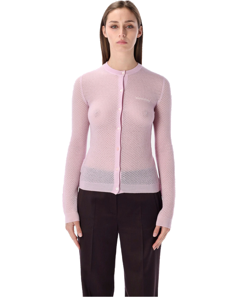 Cashmere Cardigan With Lacy Knit Miu miu – Гарантія оригінальності