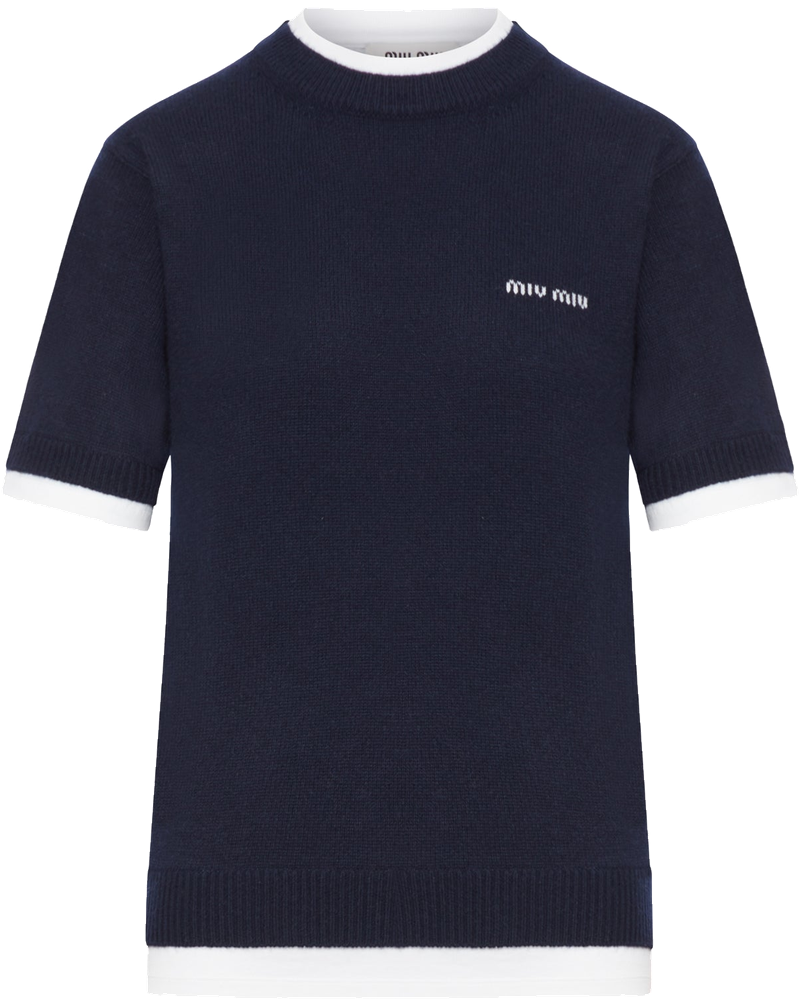 Оригінальна Cashmere Short Sleeve Sweater Miu miu