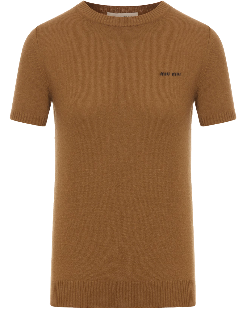 Оригінальна Cashmere Short Sleeve Sweater Miu miu