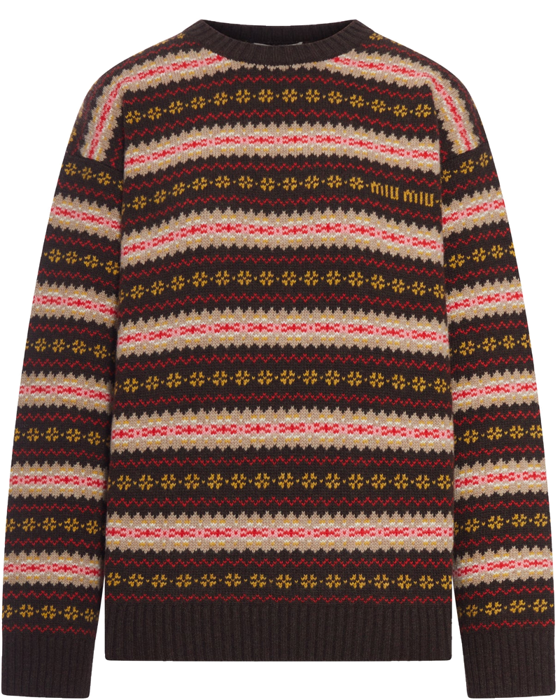 Оригінальна Crew Neck Wool Sweater Miu miu
