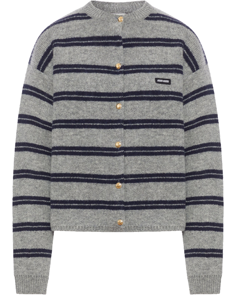 Striped Cashmere Cardigan Miu miu – Гарантія оригінальності