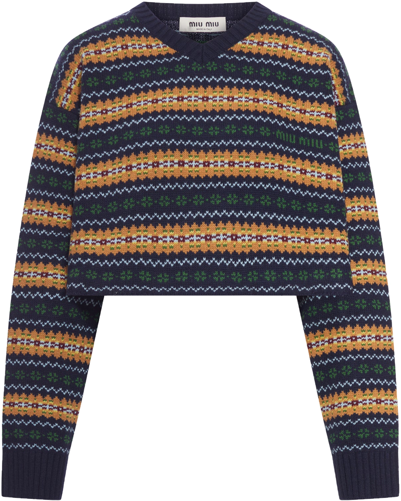 V-Neck Wool Sweater Miu miu – Гарантія оригінальності