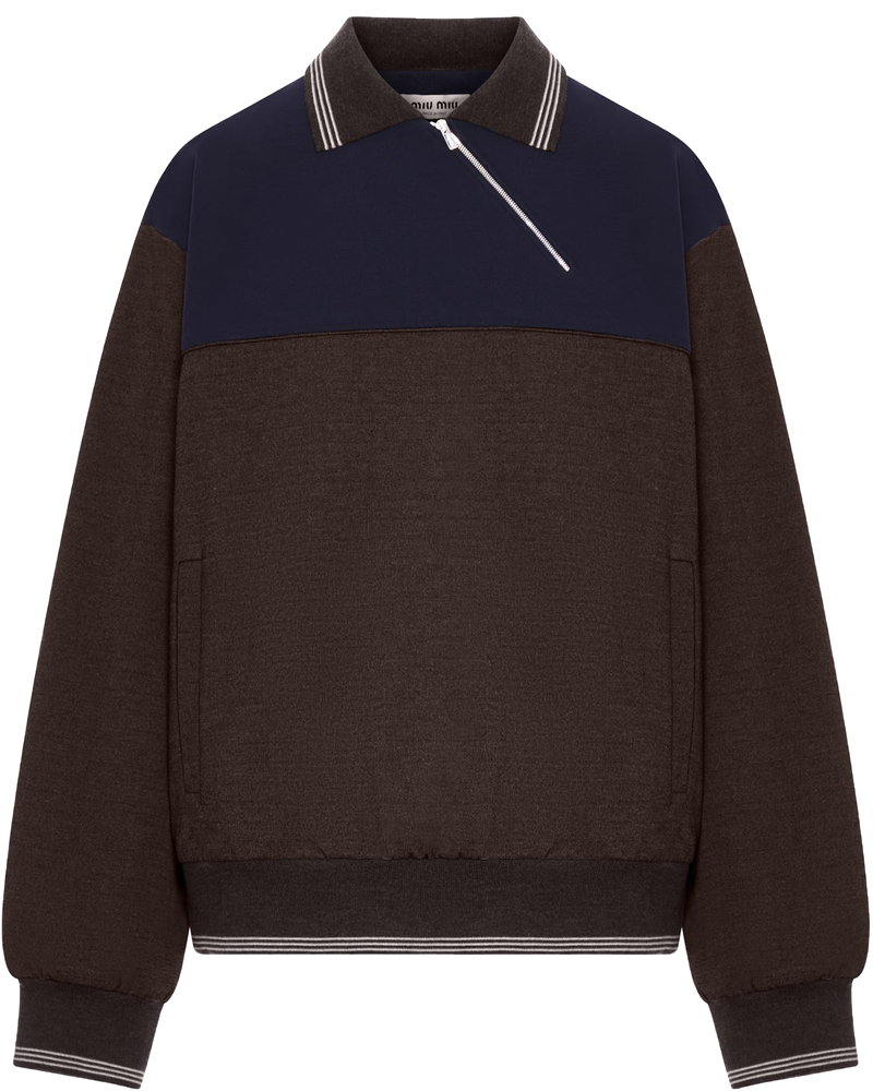 Оригінальна Zip-Up Sweatshirt Miu miu