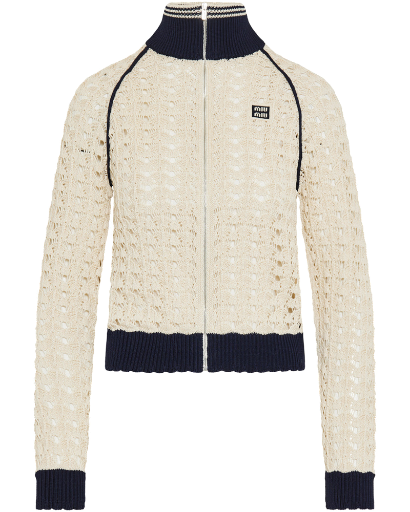 Openwork Zip Up Cardigan Miu miu оригінал – Купити в Україні