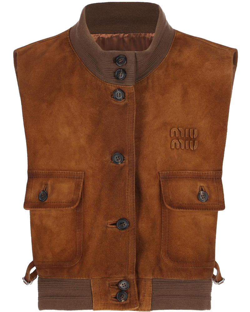 Suede Leather Gilet Miu miu оригінал – Купити в Україні