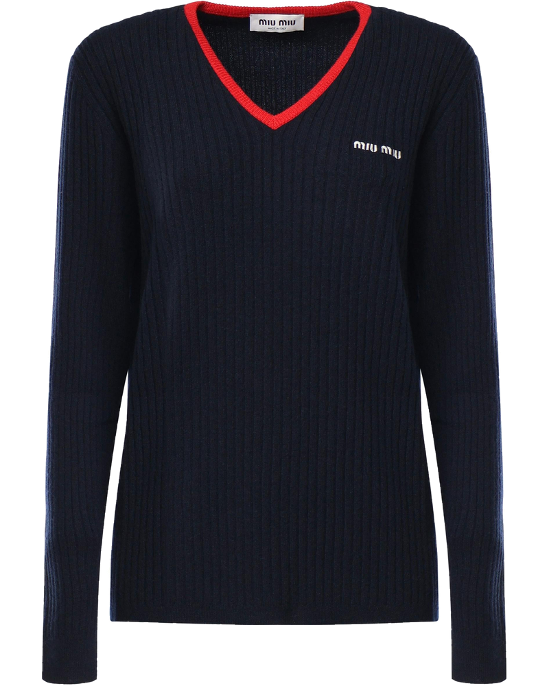 Maglia Scollo A V In Cashmere Miu miu оригінал – Купити в Україні