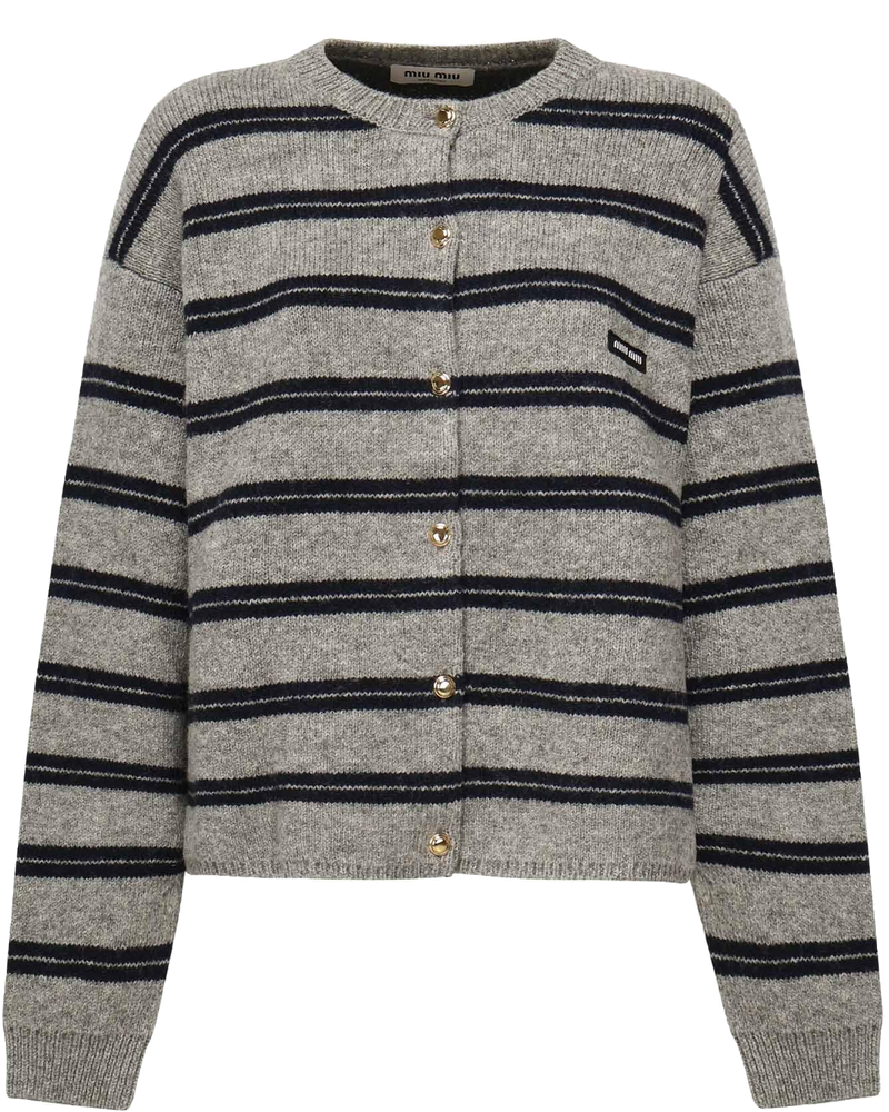 Cardigan In Maglia Shetland Miu miu – Гарантія оригінальності