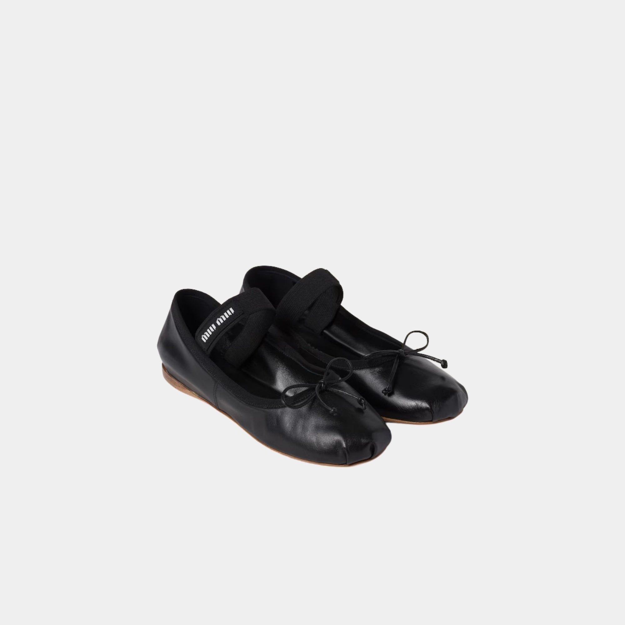Оригінальна Leather Ballerinas With Removable Elastic Miu miu – детальний вид