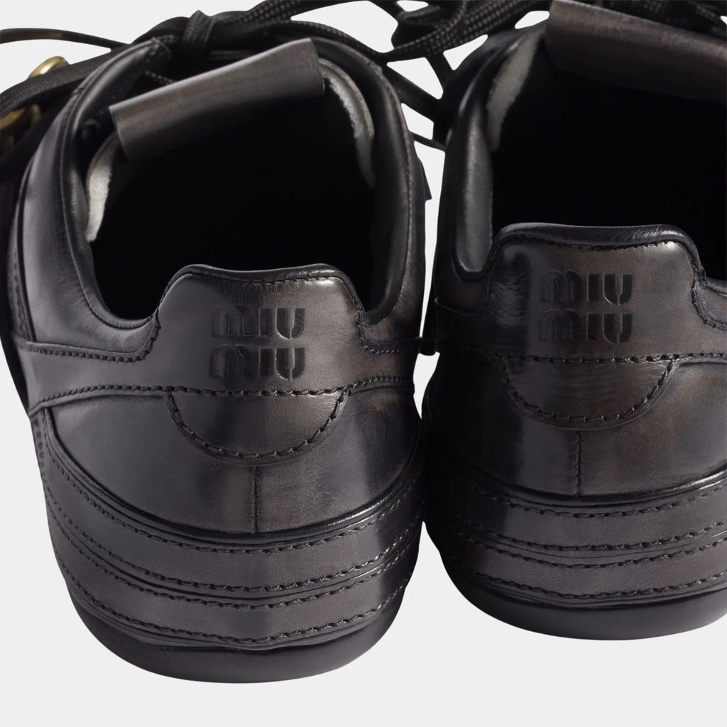 Leather Sneakers With Buckle Miu miu – Гарантія оригінальності – детальний вид