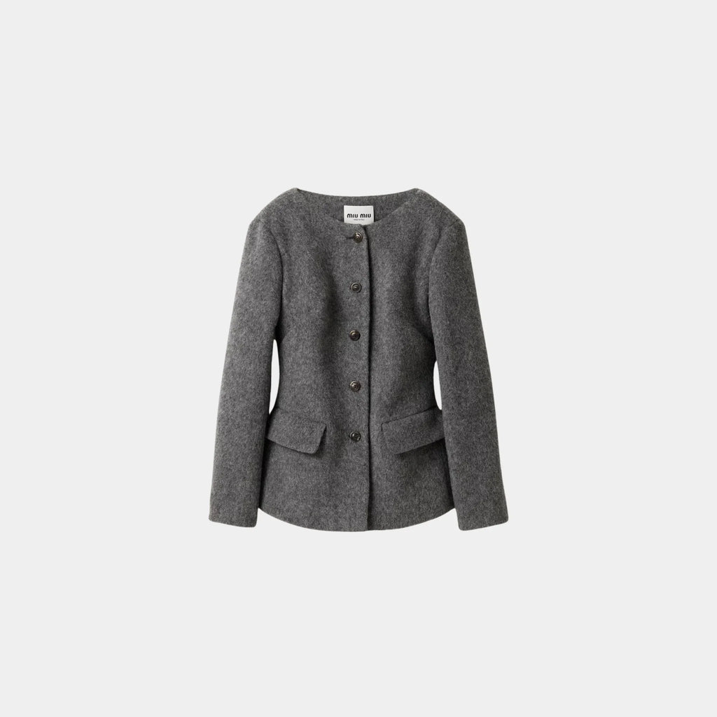 Light Shetland Wool Jacket Miu miu оригінал – Купити в Україні – боковий вид