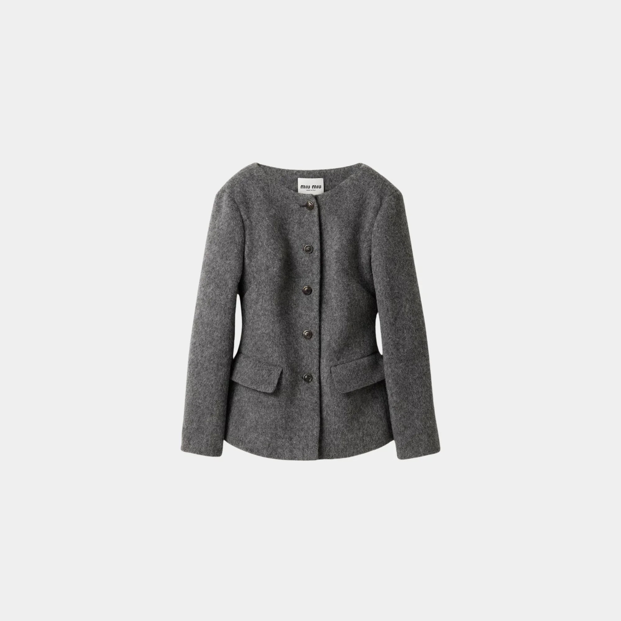 Light Shetland Wool Jacket Miu miu оригінал – Купити в Україні – боковий вид