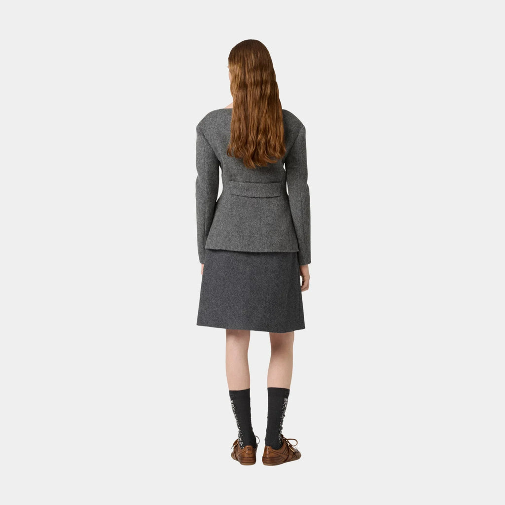 Light Shetland Wool Jacket Miu miu оригінал – Купити в Україні – вид ззаду