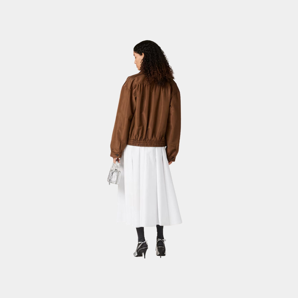 Оригінальна Long Poplin Skirt With Belt Miu miu – збільшений вид