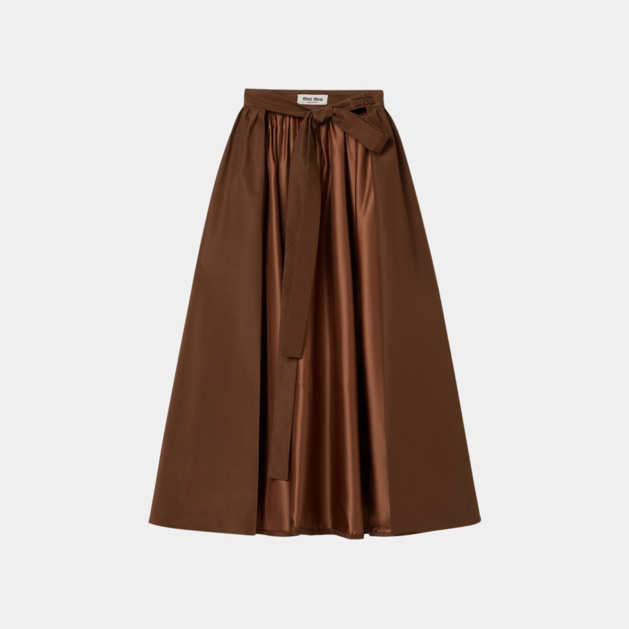 Long Silk Faille Skirt Miu miu – Гарантія оригінальності – боковий вид