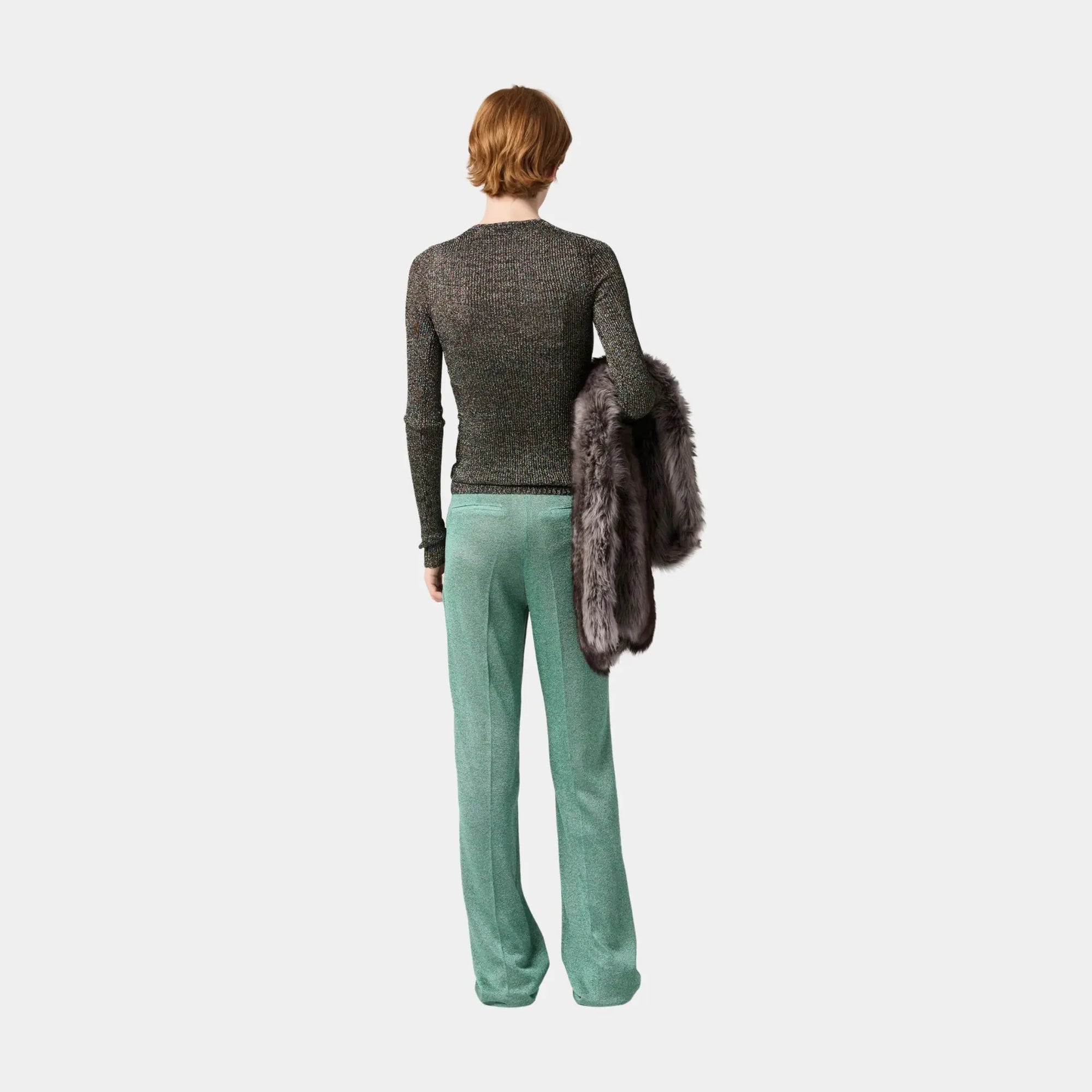 Оригінальна Lurex Straight Fit Pants Miu miu – збільшений вид