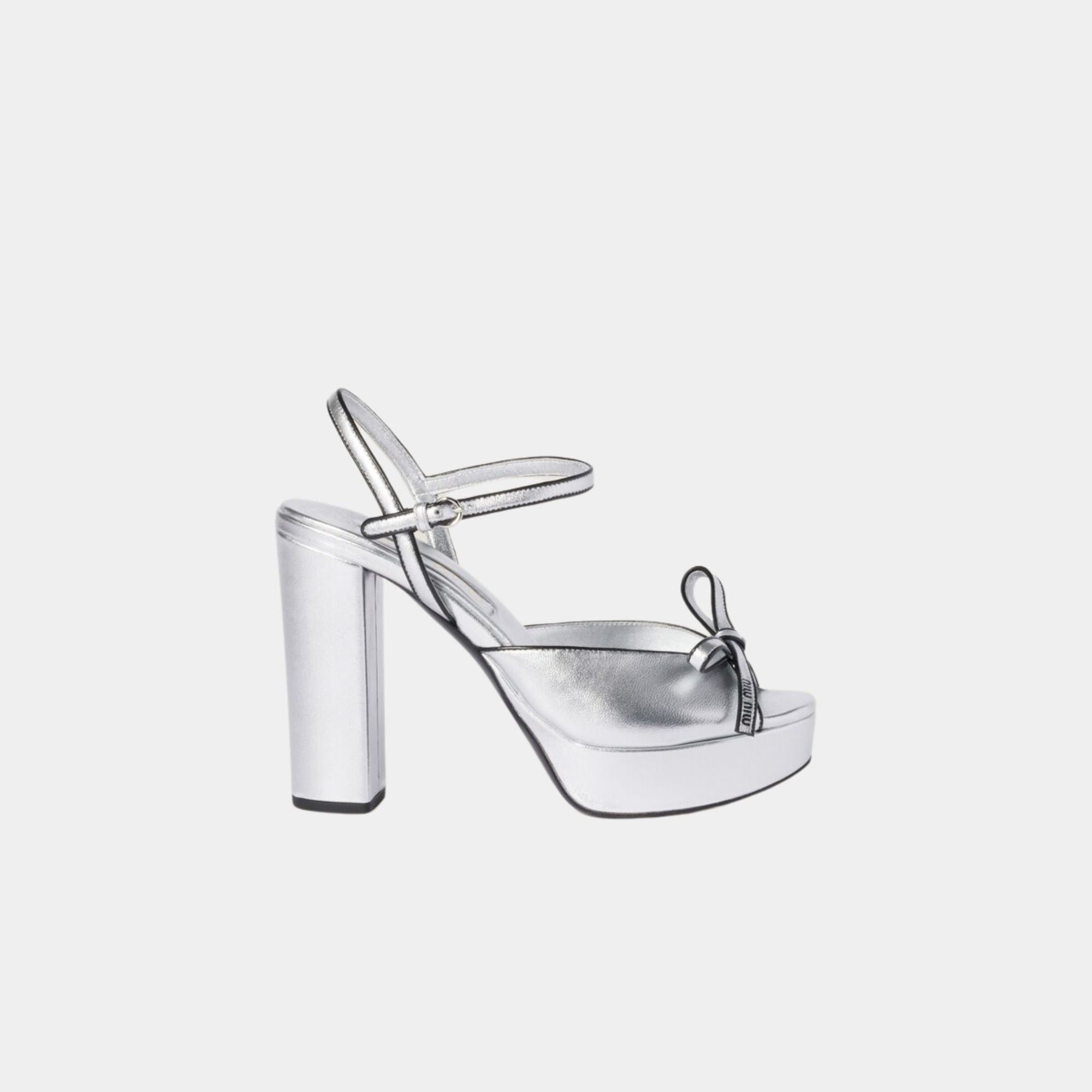Оригінальна Mordoré Nappa Leather Platform Sandals Miu miu – боковий вид