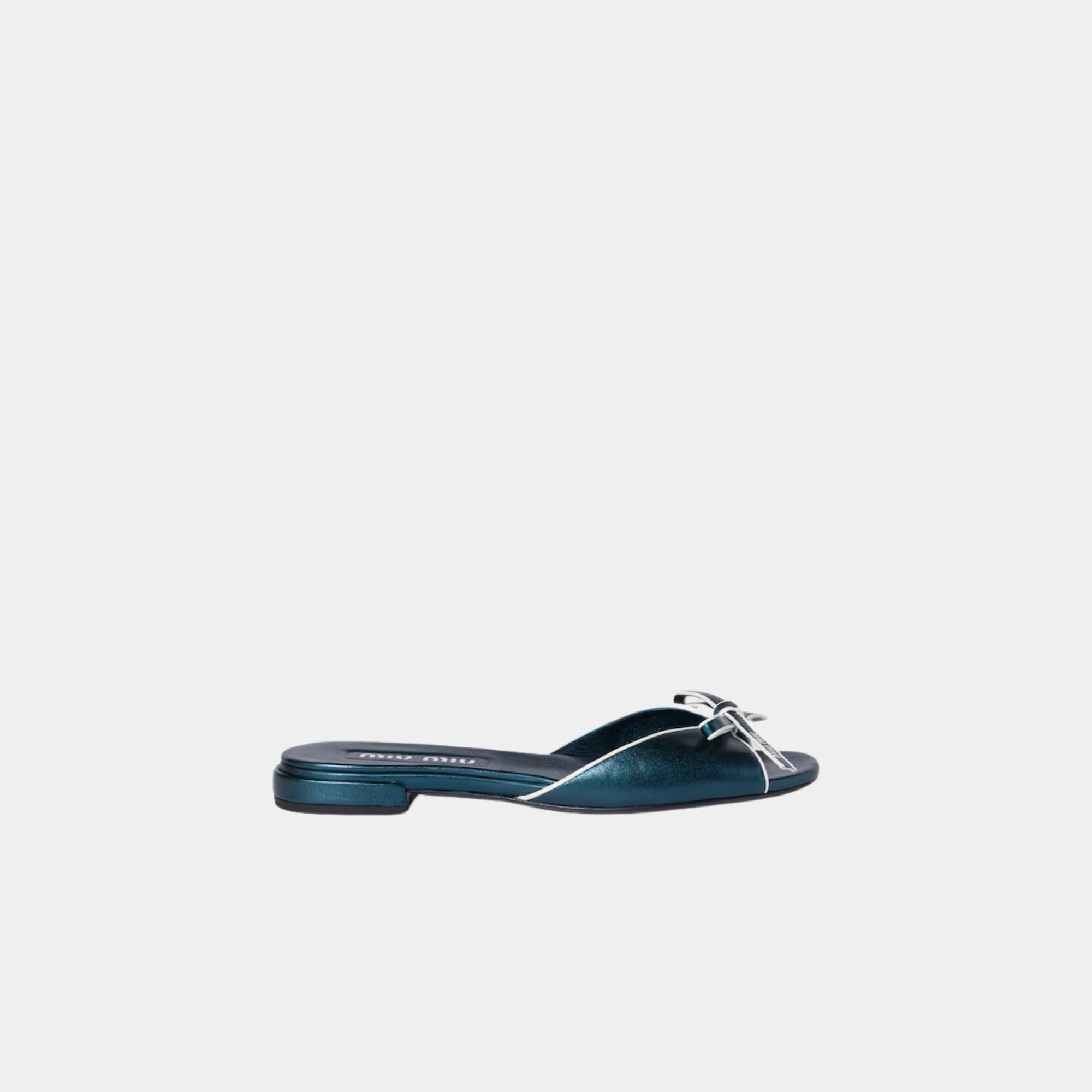 Mordoré Nappa Leather Sandals With Bow Miu miu оригінал – Купити в Україні – боковий вид