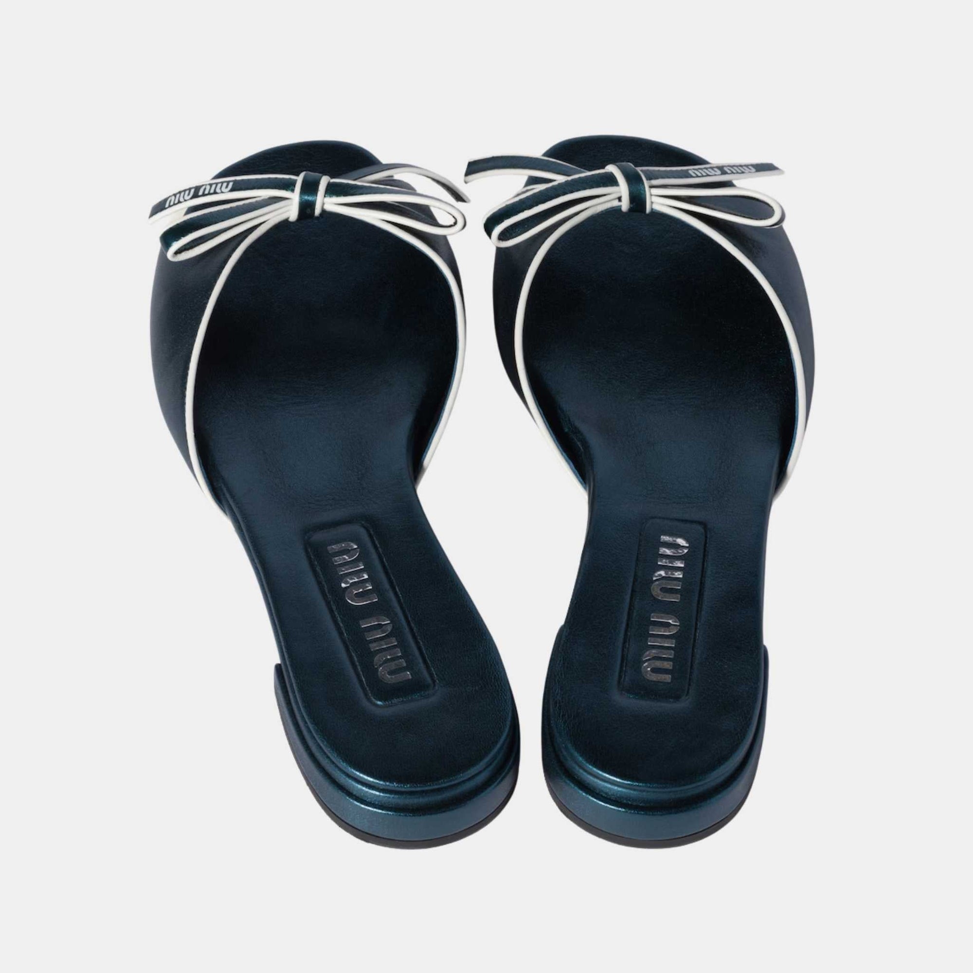 Mordoré Nappa Leather Sandals With Bow Miu miu оригінал – Купити в Україні – детальний вид