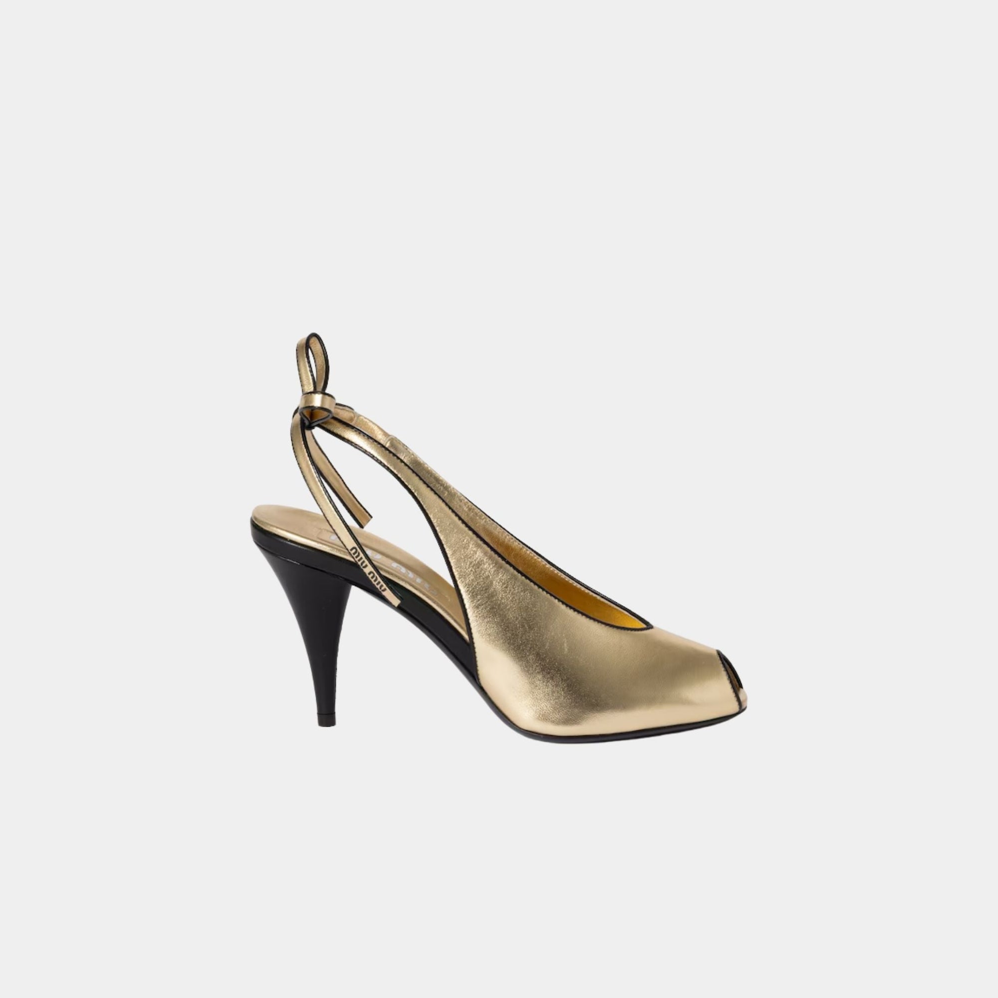 Mordoré Nappa Leather Slingbacks Miu miu – Гарантія оригінальності – збільшений вид