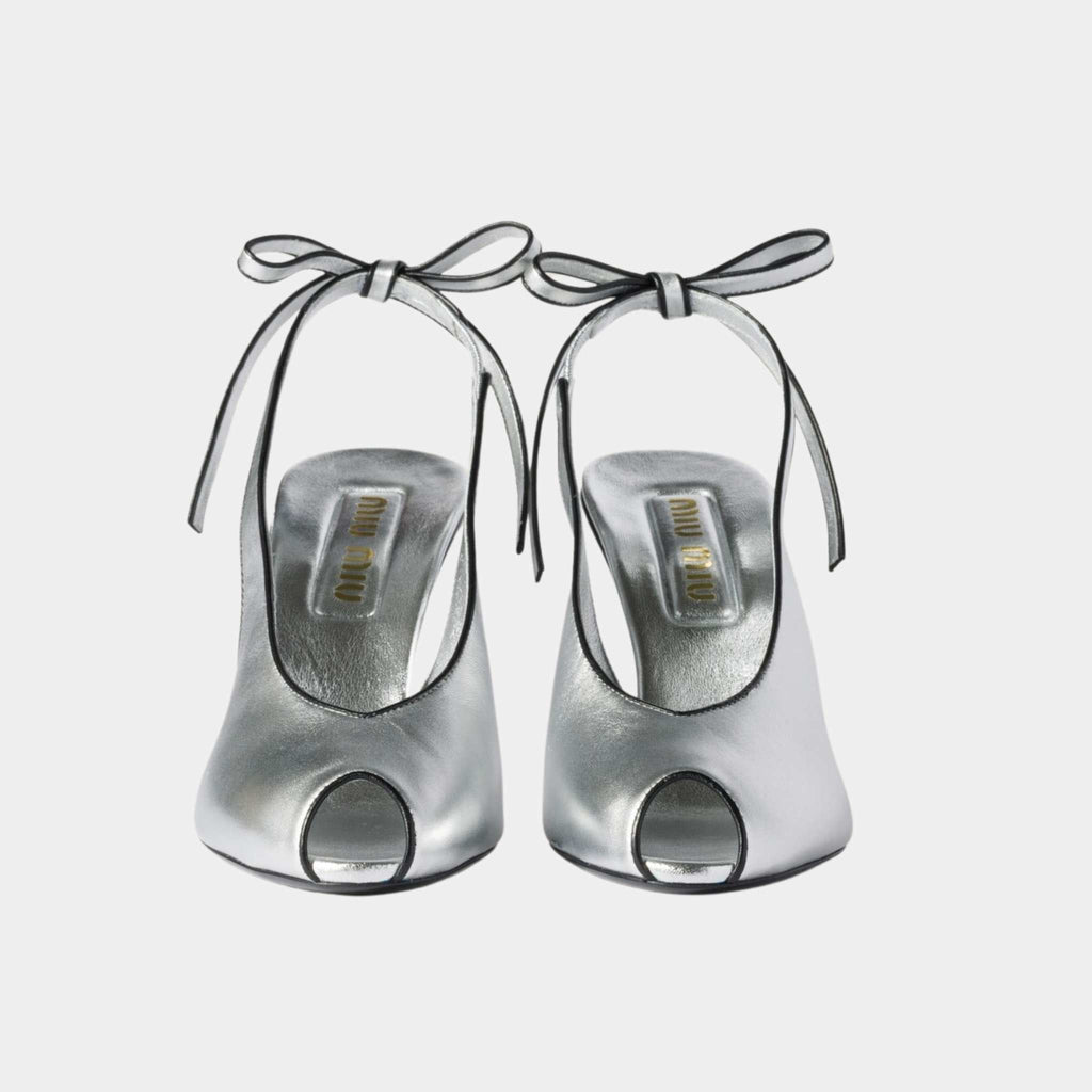 Mordoré Nappa Leather Slingbacks Miu miu – Гарантія оригінальності – детальний вид