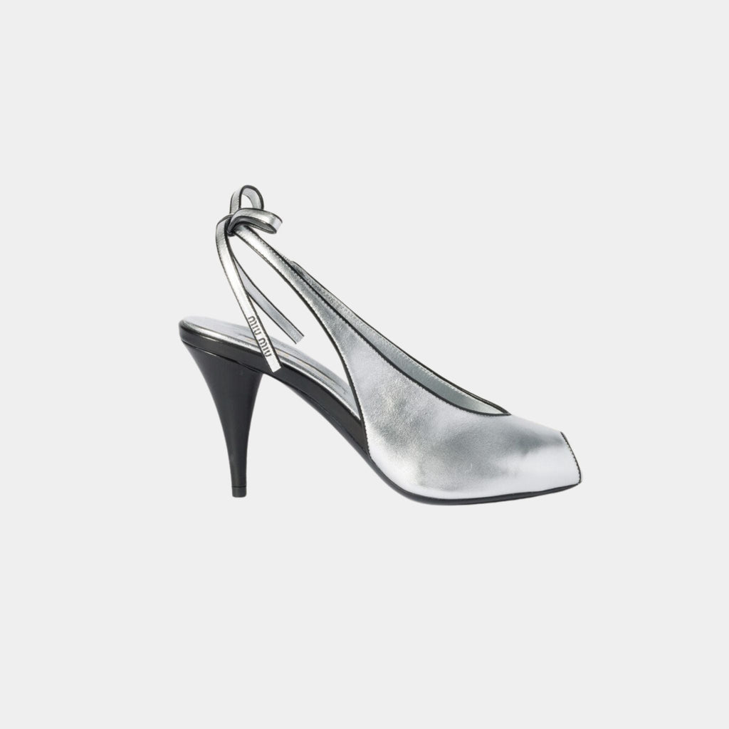 Mordoré Nappa Leather Slingbacks Miu miu – Гарантія оригінальності – боковий вид