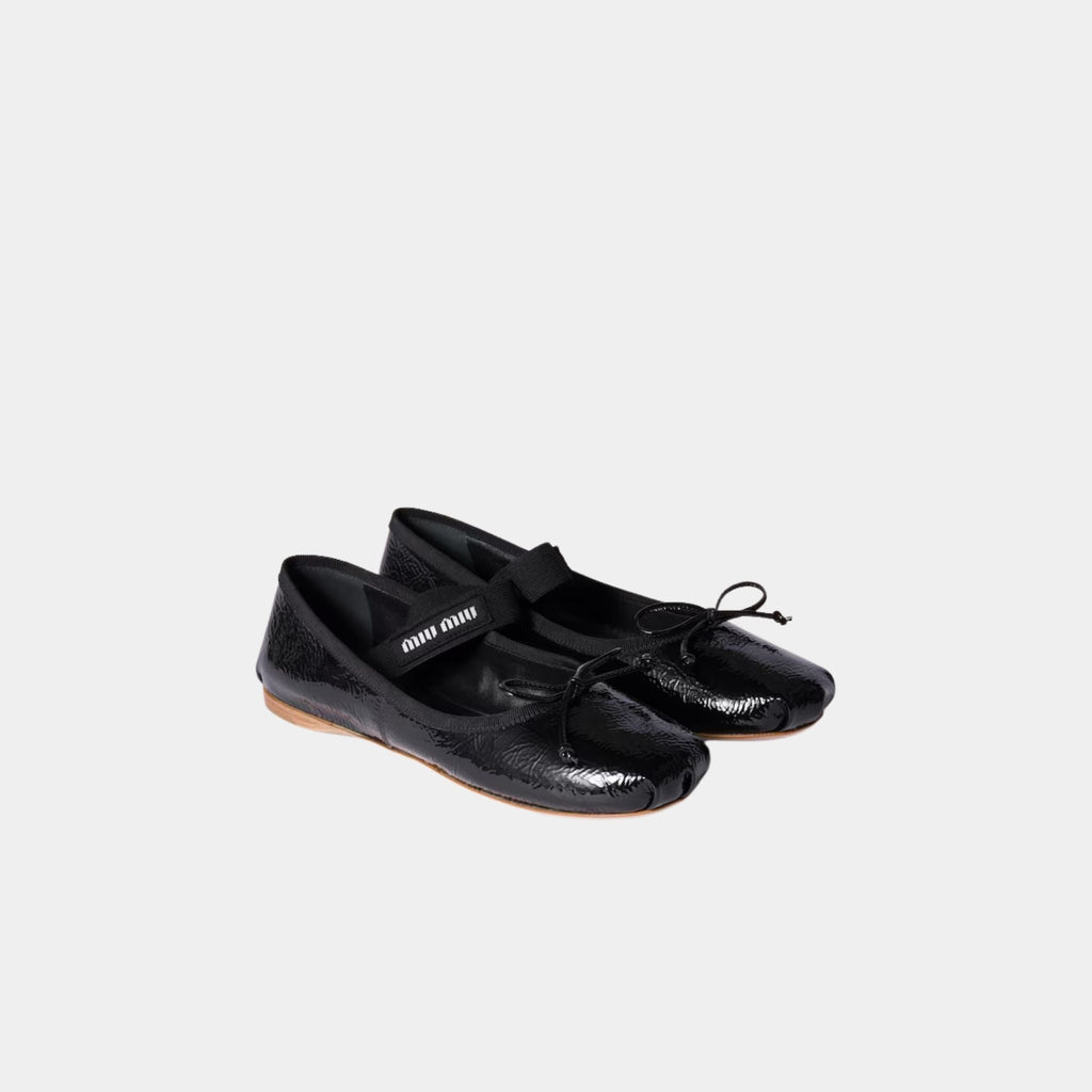 Оригінальна Naplak Leather Ballerinas Miu miu – вид ззаду