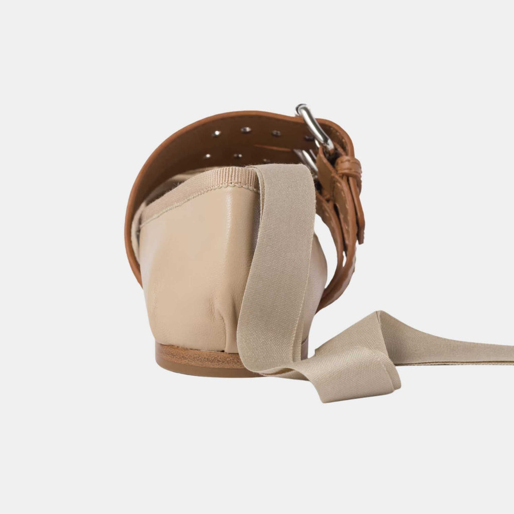 Оригінальна Nappa And Calf Leather Ballerinas Miu miu – вид ззаду