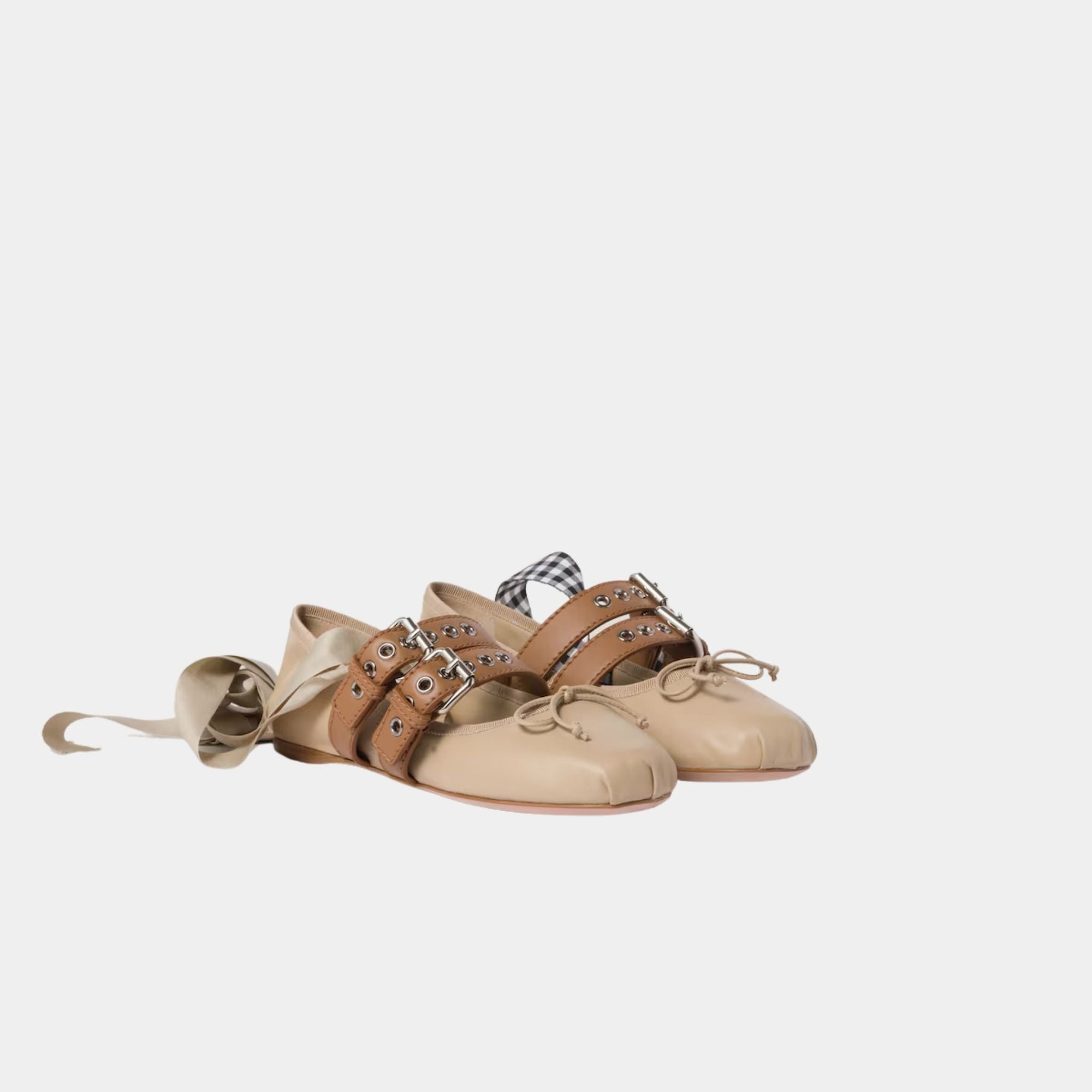 Оригінальна Nappa And Calf Leather Ballerinas Miu miu – детальний вид