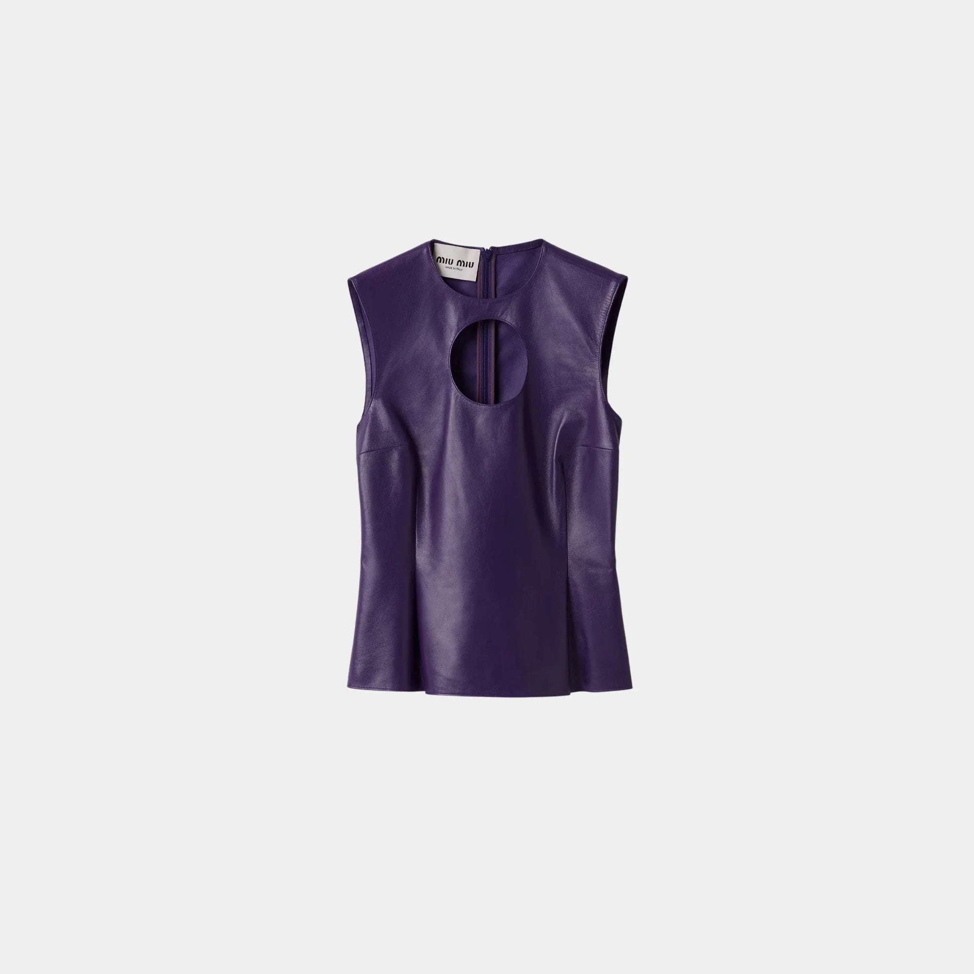 Оригінальна Nappa Leather Top With Buckle Miu miu – боковий вид