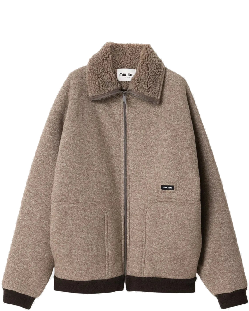 Cotton Fleece Zipper Blouson Jacket Miu miu оригінал – Купити в Україні