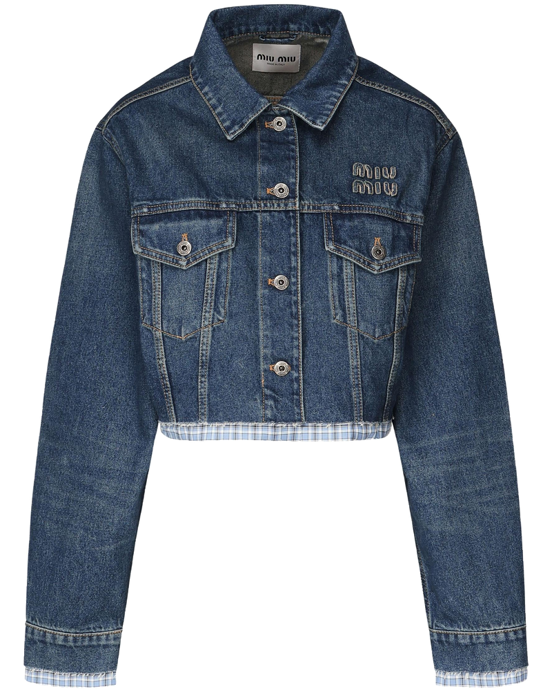 Giacca In Denim E Popeline Miu miu оригінал – Купити в Україні