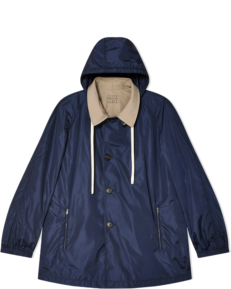 Womens Panama Cotton And Technical Pongé Blouson Jacket Miu miu оригінал – Купити в Україні