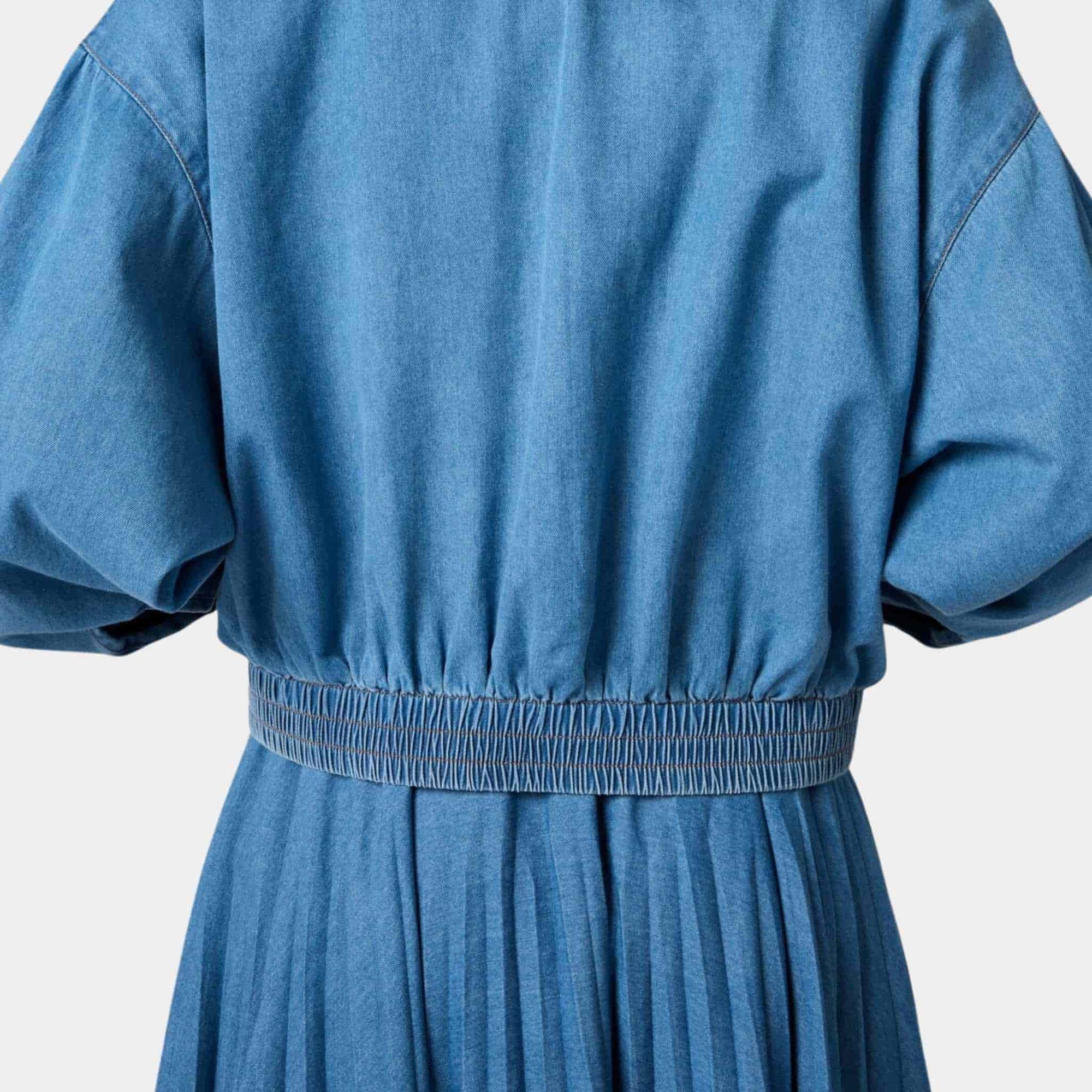 Oversized Denim Blouson Jacket Sapphire Blue Miu miu оригінал – Купити в Україні – вид ззаду